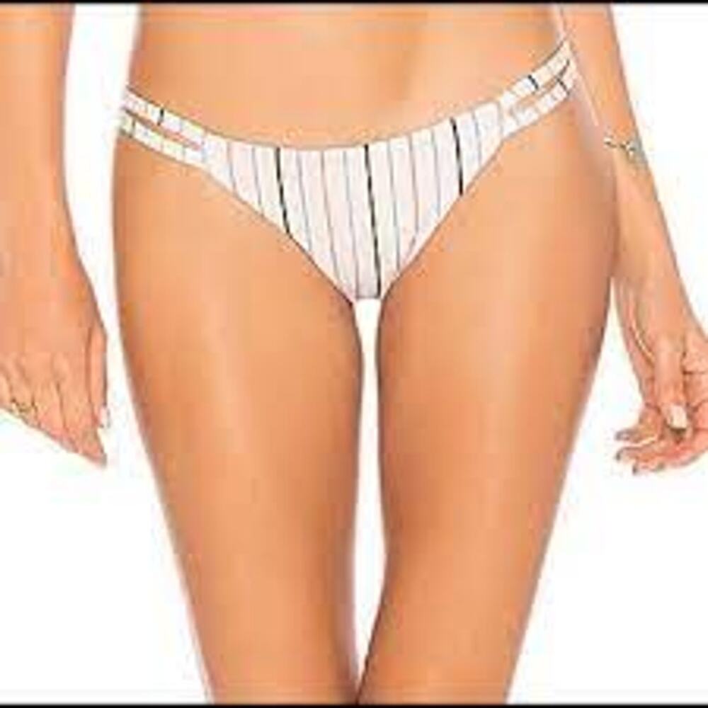 NEW! Tavik Bikini Bottoms Vine Swim Bottom Horizon Stripe Tapioca - L